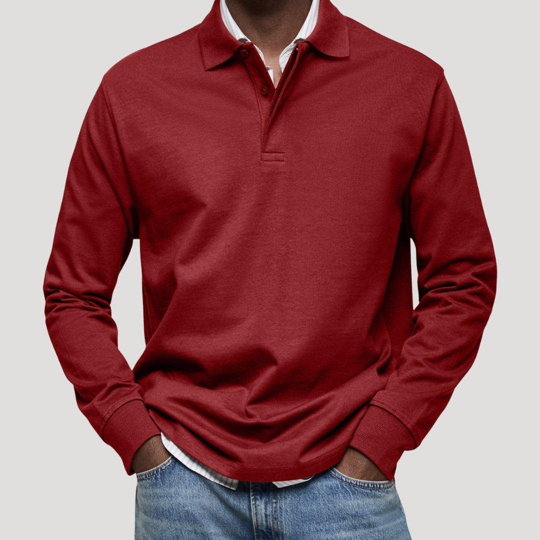 Polo Classique à Manches Longues pour Homme