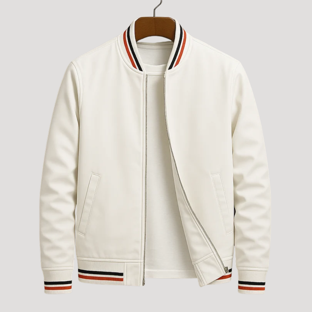 Bomber Homme à Finitions Rayées