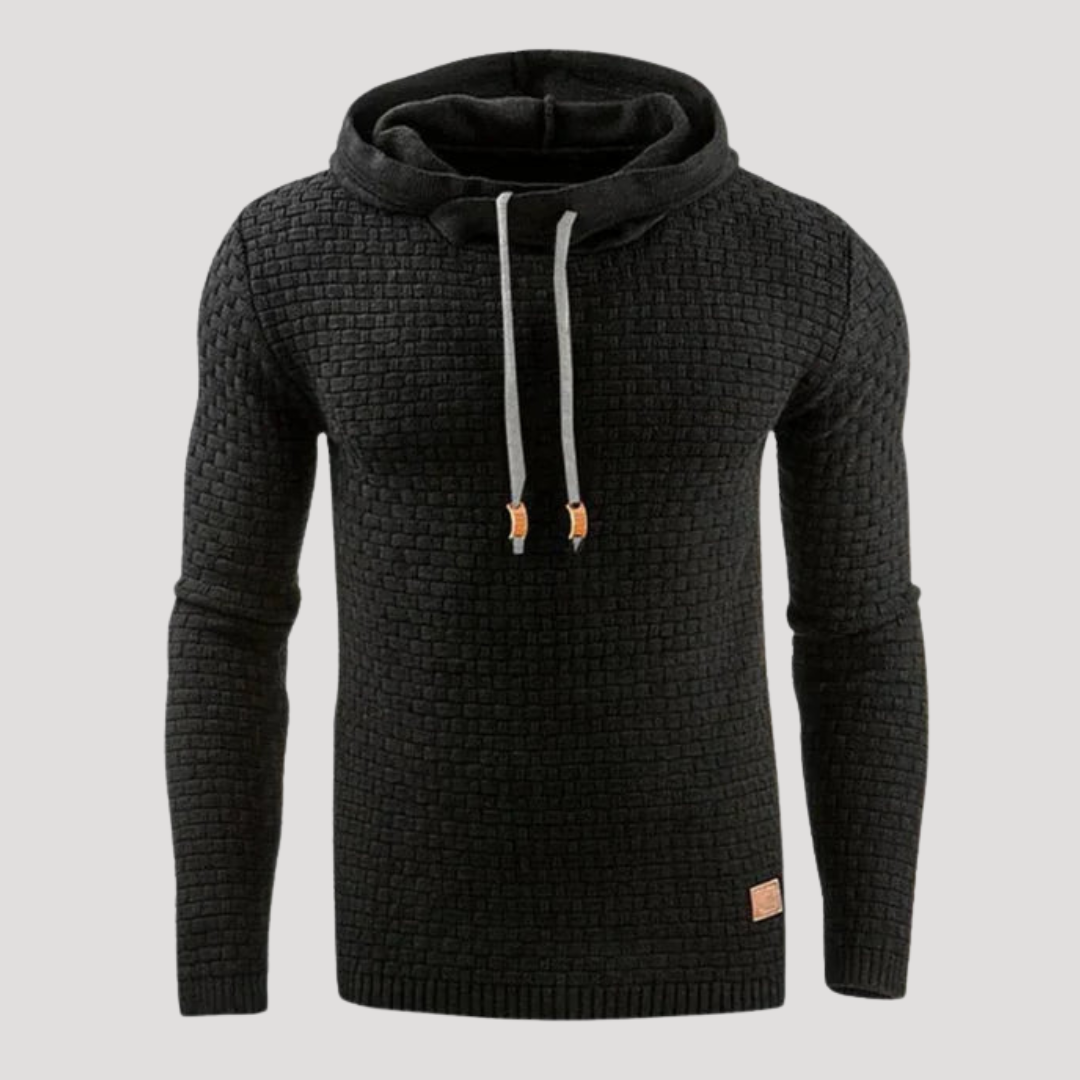 Pull à Capuche en Maille Gaufrée pour Homme