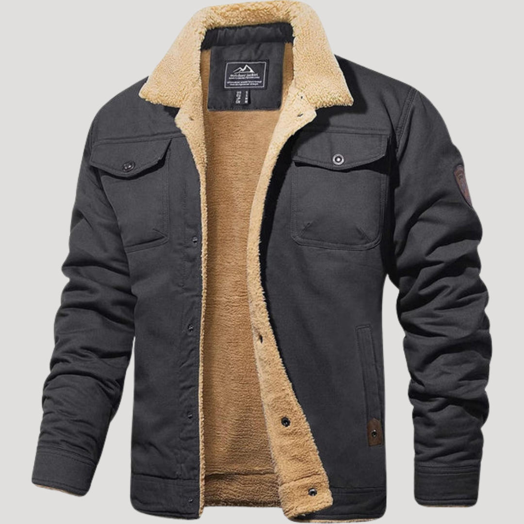 Veste Homme à Doublure Sherpa et Poches à Rabat