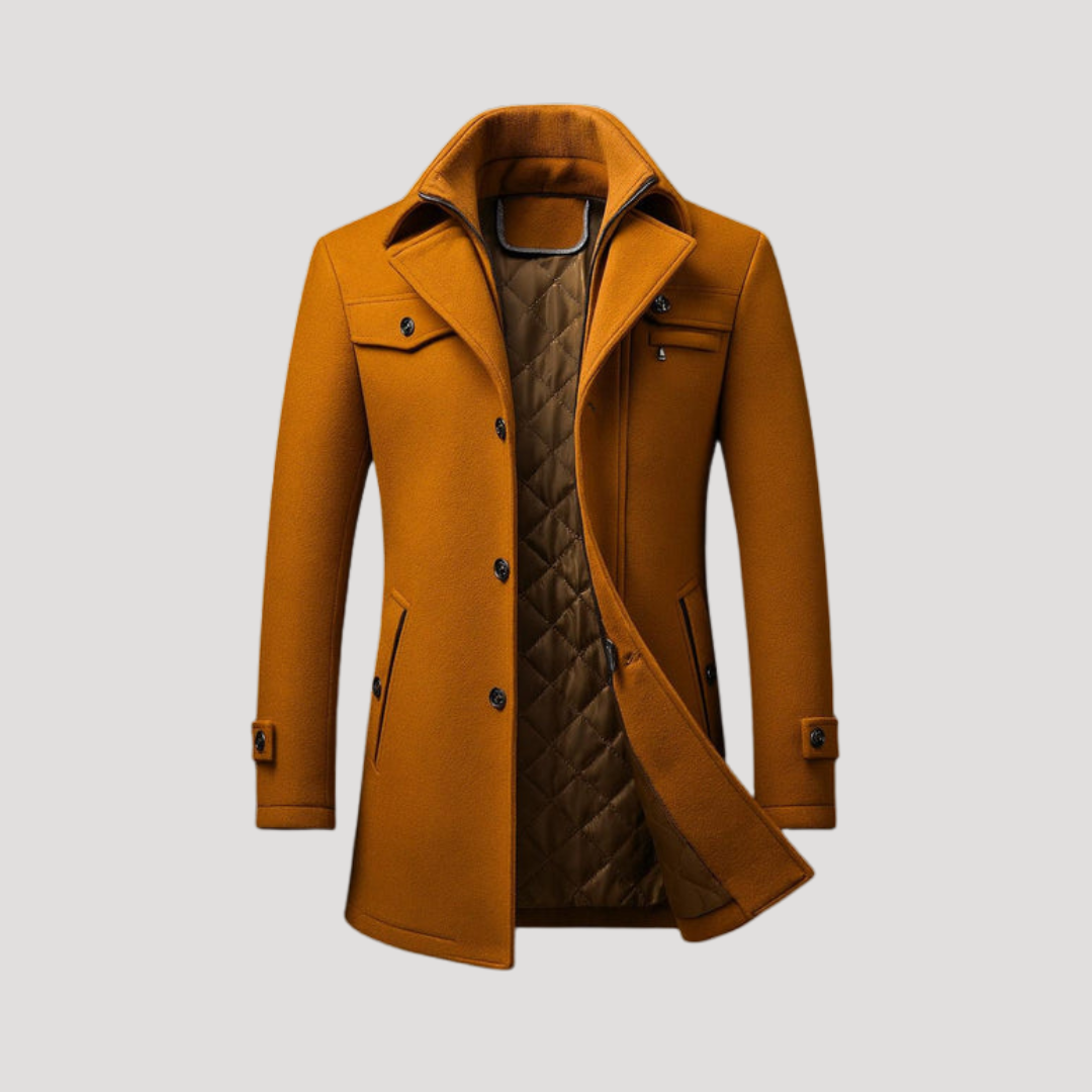 Manteau Long à Doublure Matelassée pour Homme