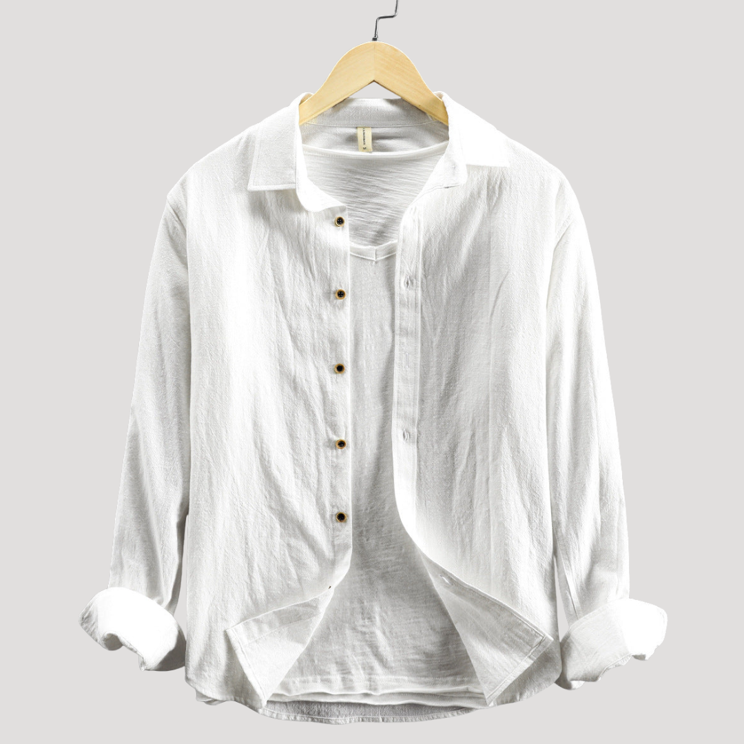 Chemise à Col Classique Effet Froissé pour Homme