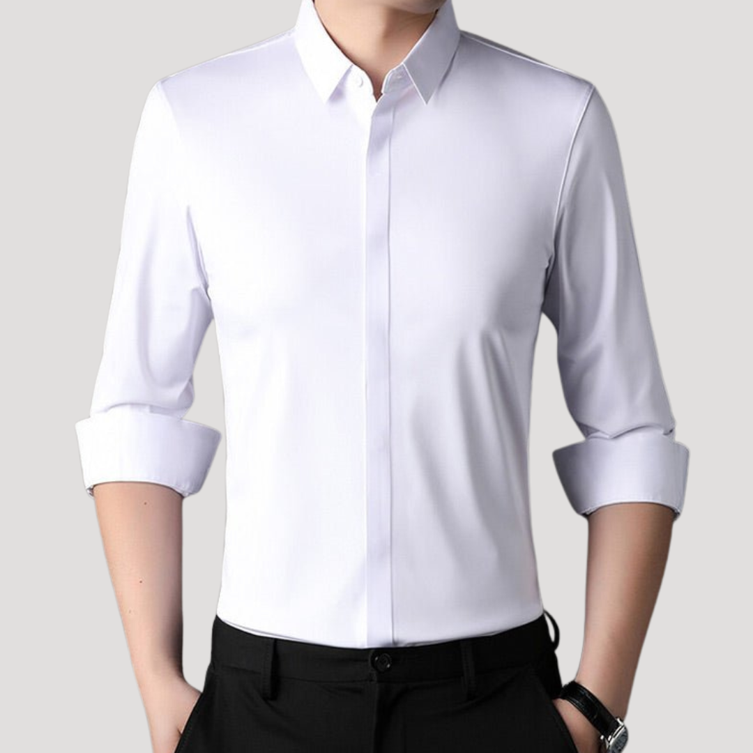 Chemise Élégante Unie pour Homme