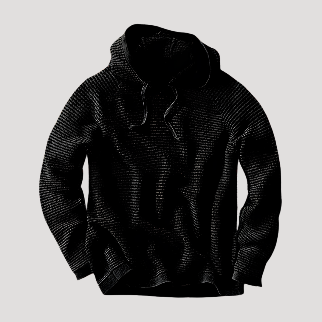 Pull à Capuche en Maille Côtelée pour Homme