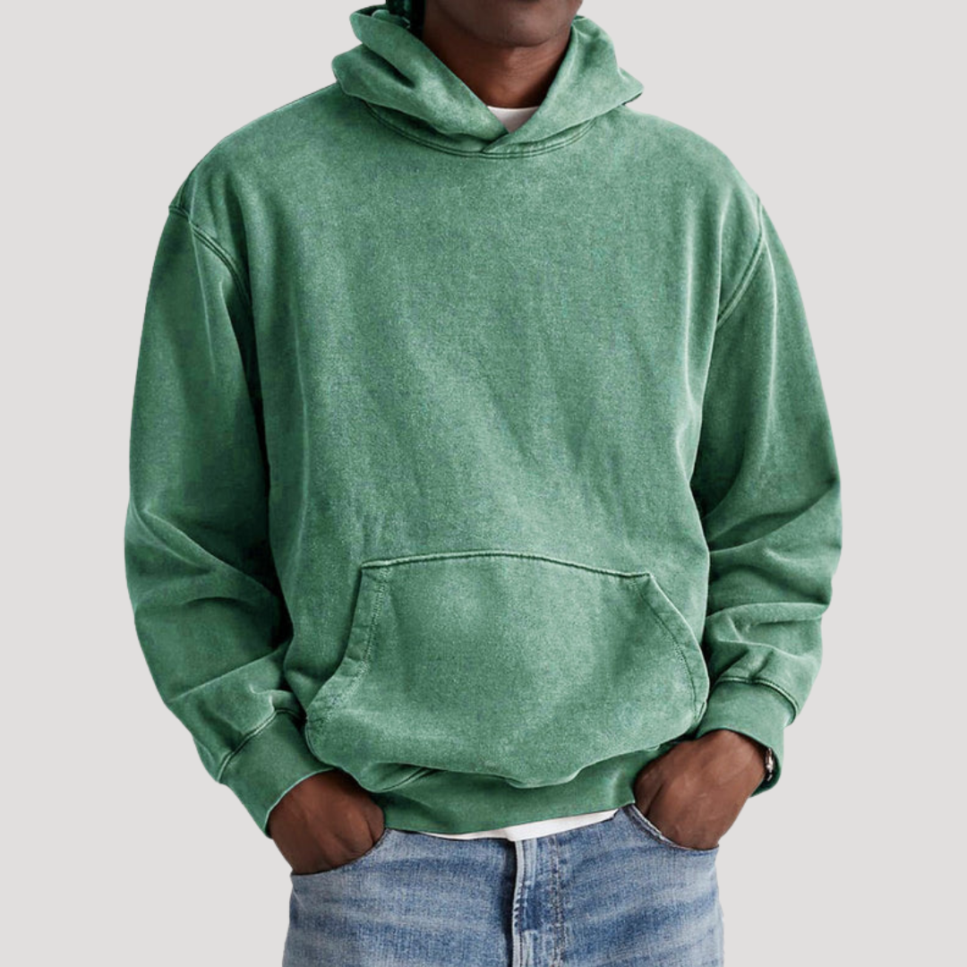 Sweat à Capuche Oversize à Effet Délavé pour Homme