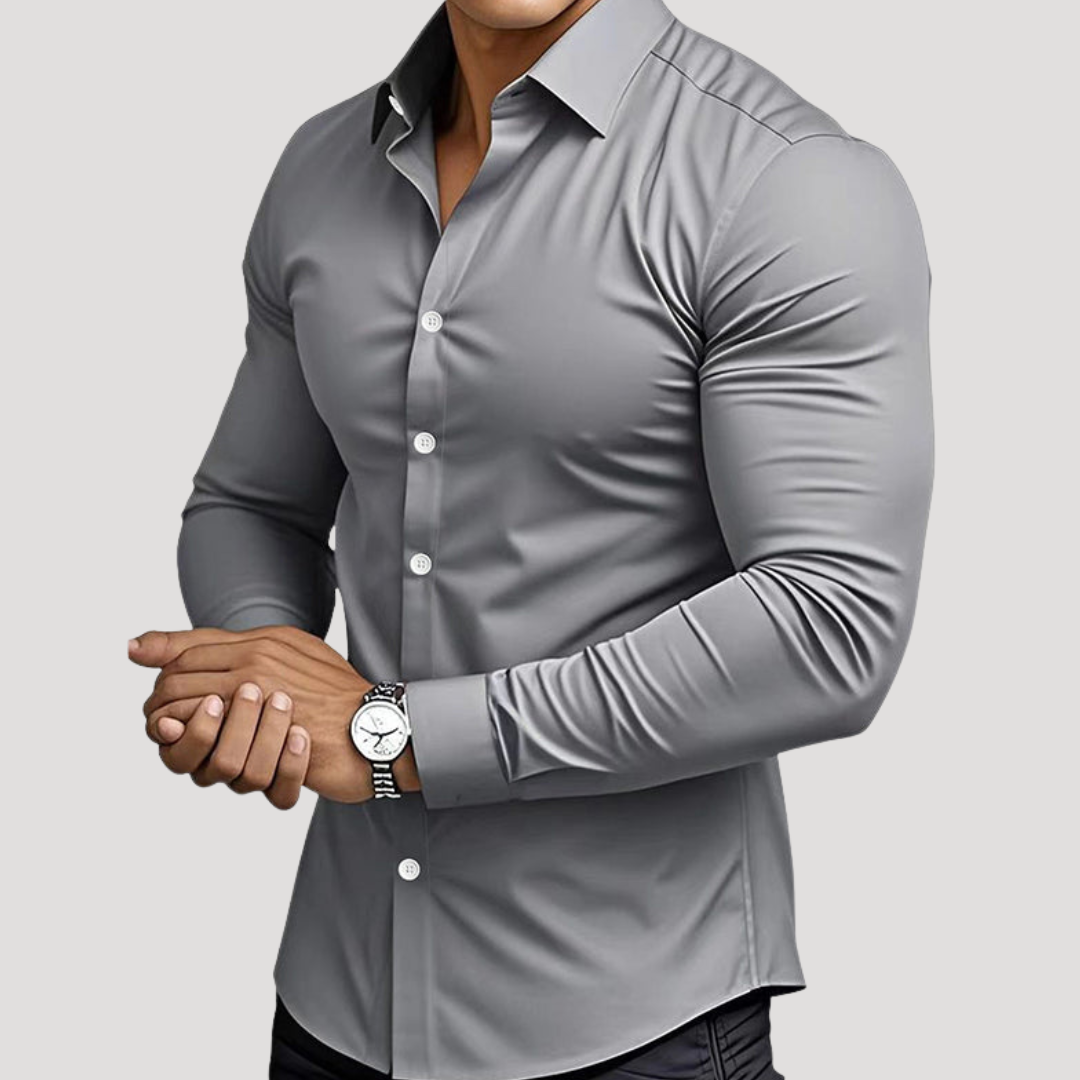 Chemise à Col Français et Gorge Simple pour Homme