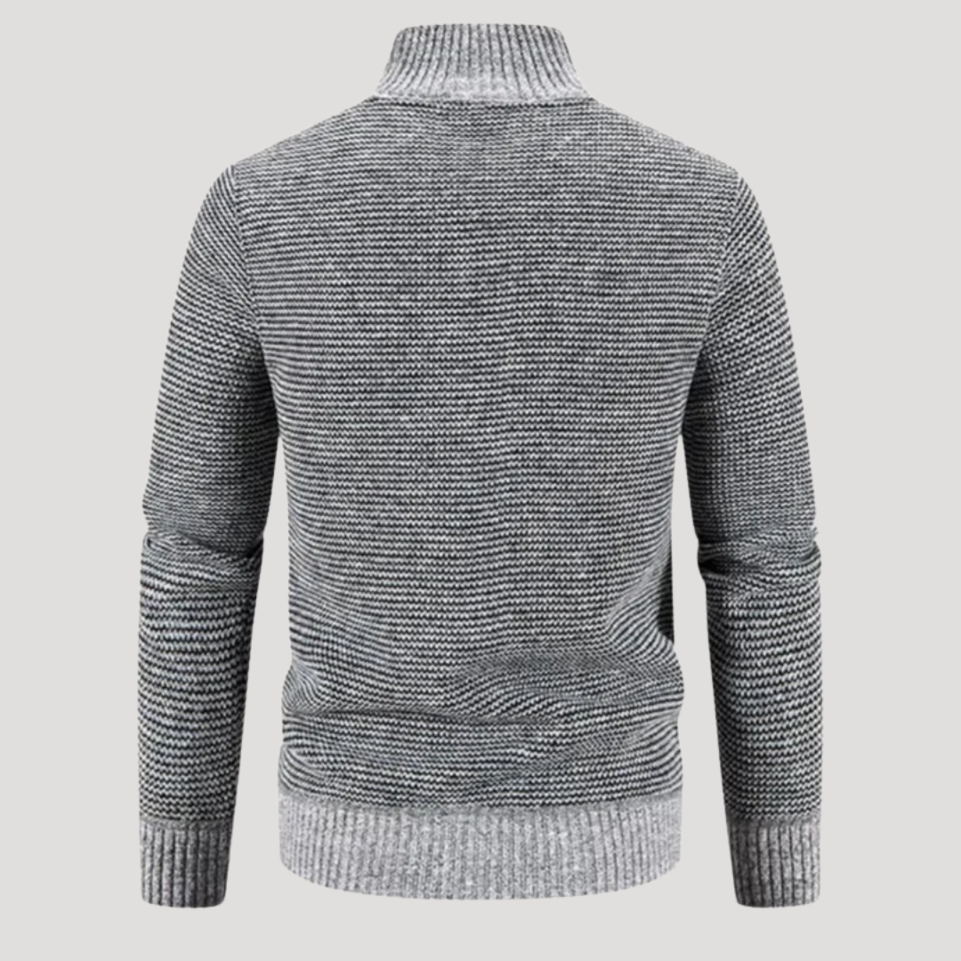 Veste Homme Matelassée à Manches Texturées et Col Montant