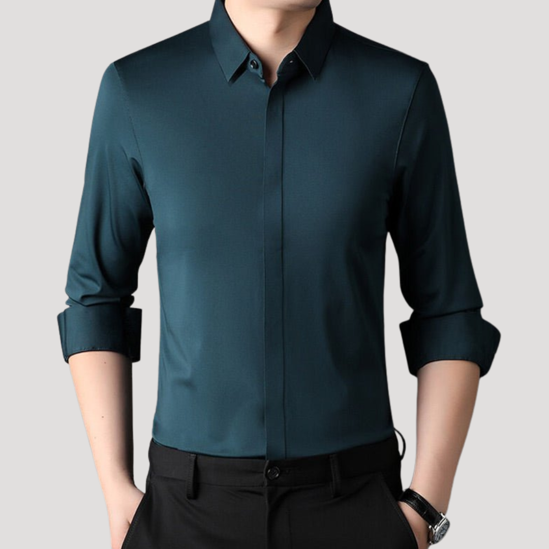 Chemise Élégante Unie pour Homme