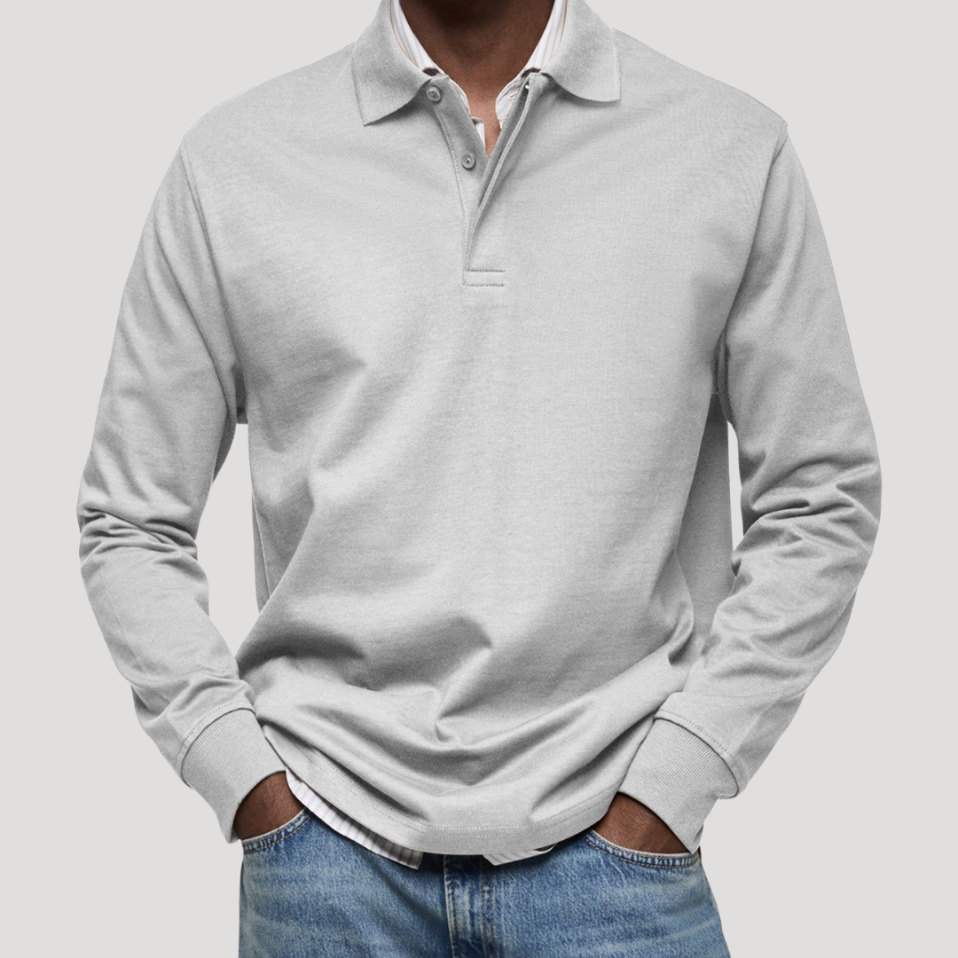 Polo Classique à Manches Longues pour Homme