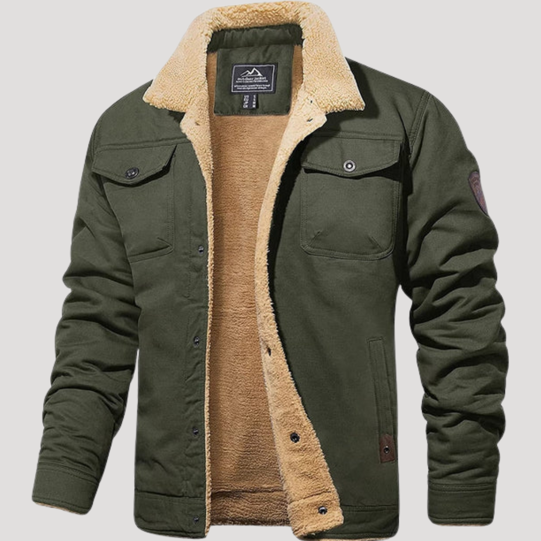 Veste Homme à Doublure Sherpa et Poches à Rabat