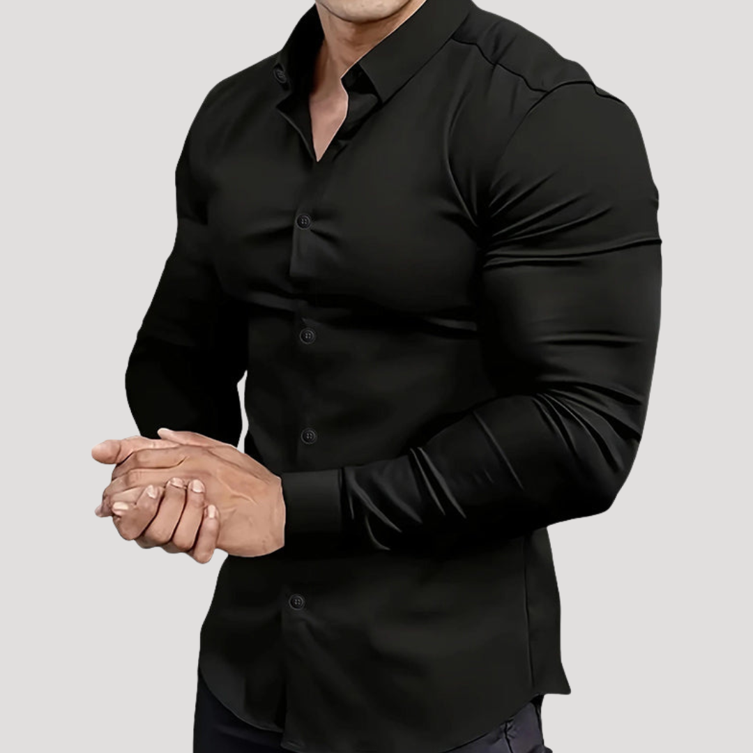 Chemise à Col Français et Gorge Simple pour Homme