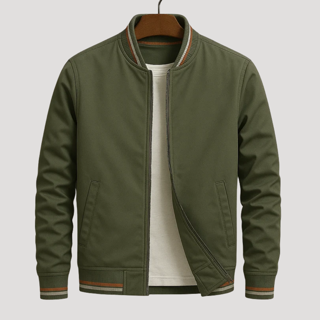 Bomber Homme à Finitions Rayées