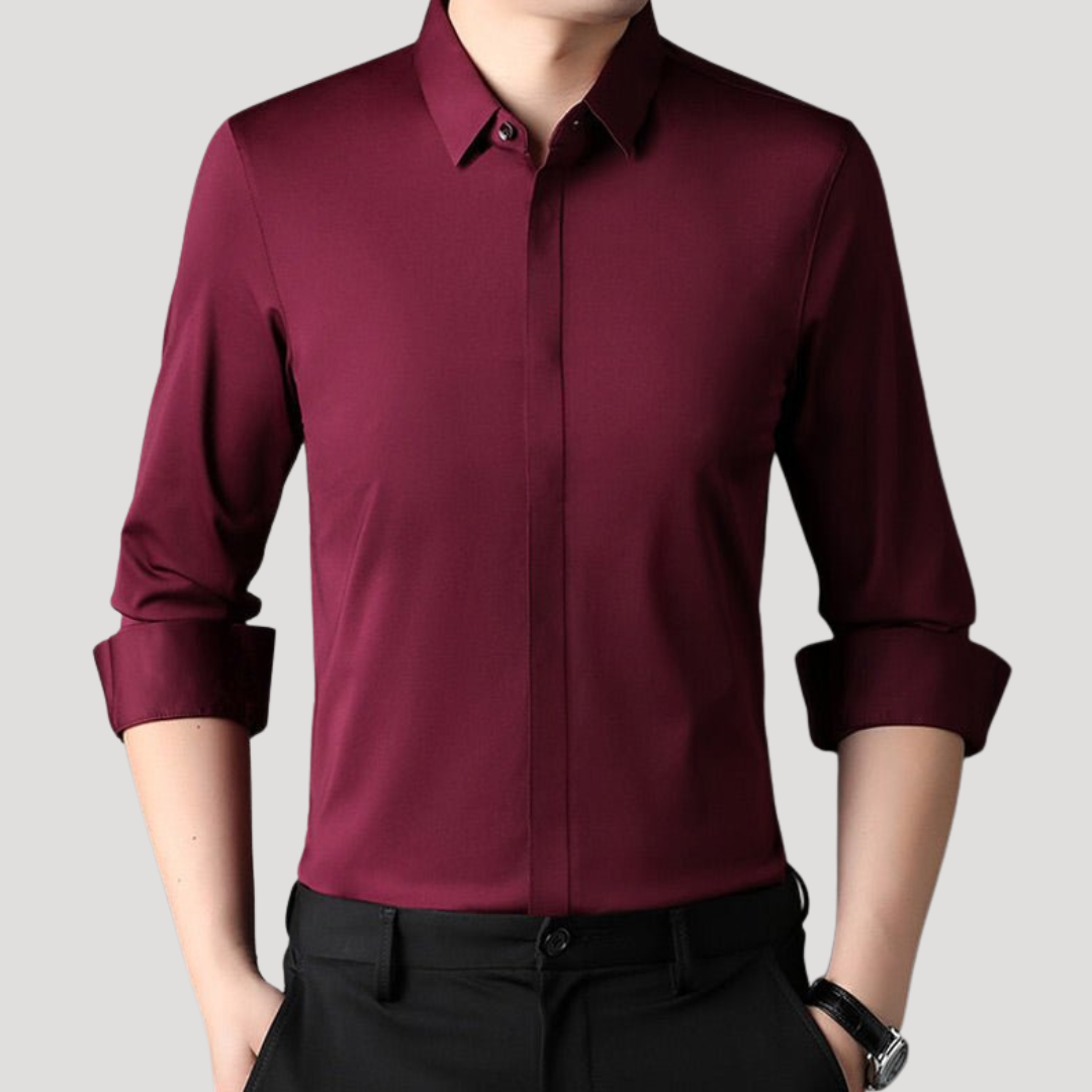 Chemise Élégante Unie pour Homme