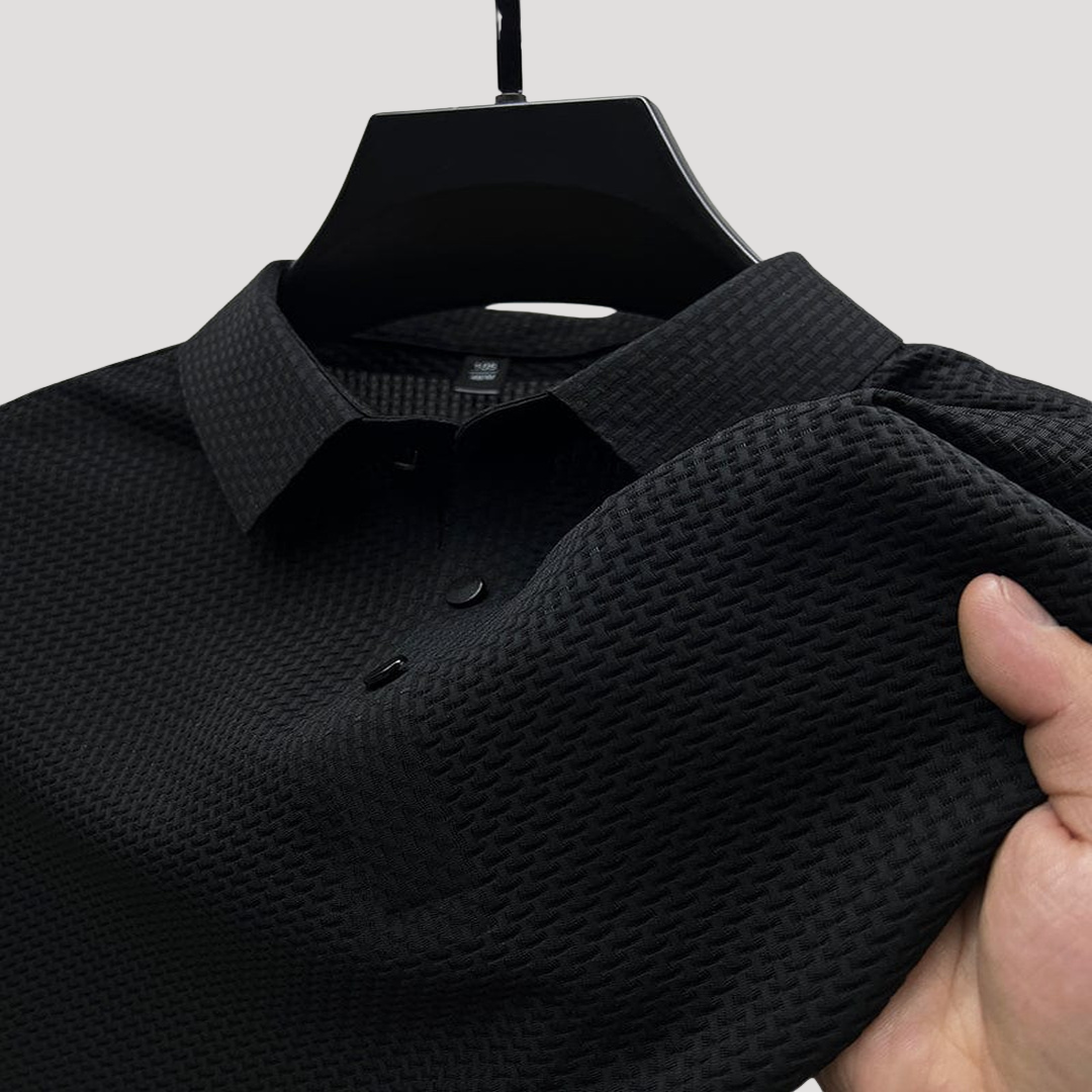 Polo Chic Texturé à Manches Longues pour Homme