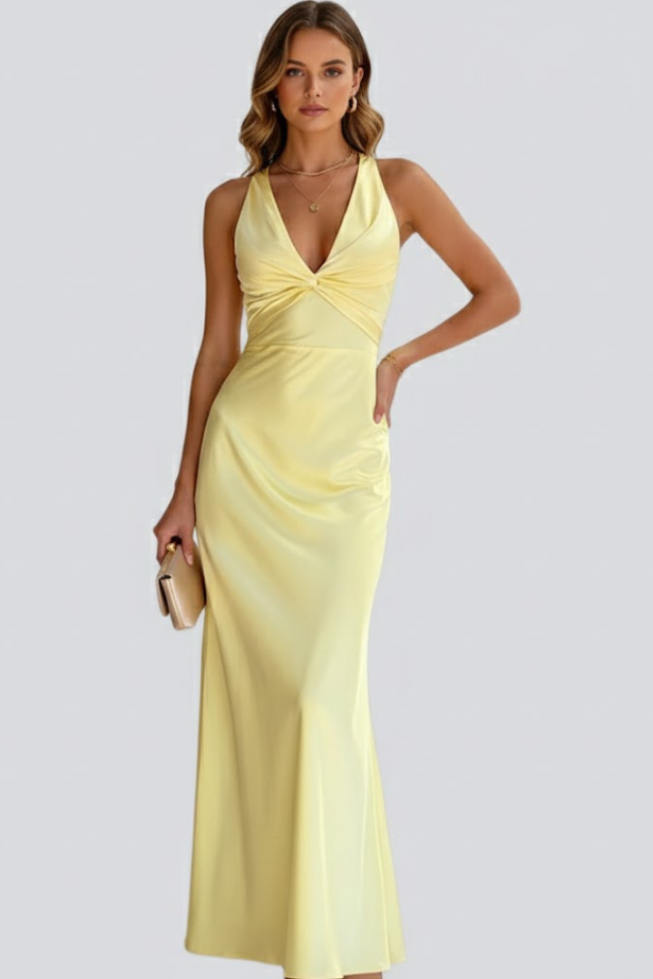 Robe cocktail Femme dos nu à silhouette sirène