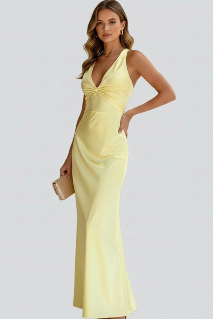 Robe cocktail Femme dos nu à silhouette sirène