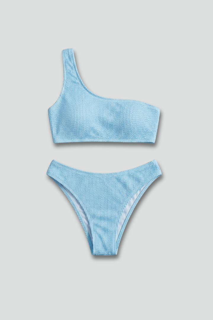 Maillot de Bain Femme Deux Pièces Asymétrique Chic
