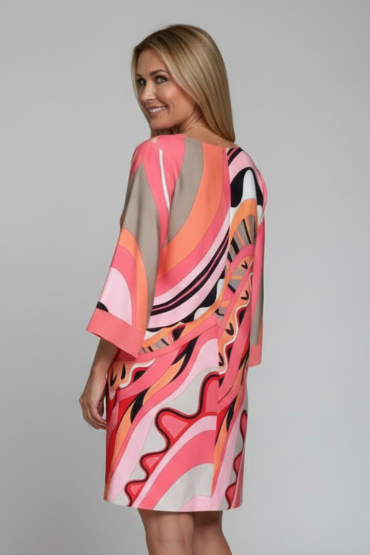 Robe Droite Femme Imprimée Colorée Décontractée