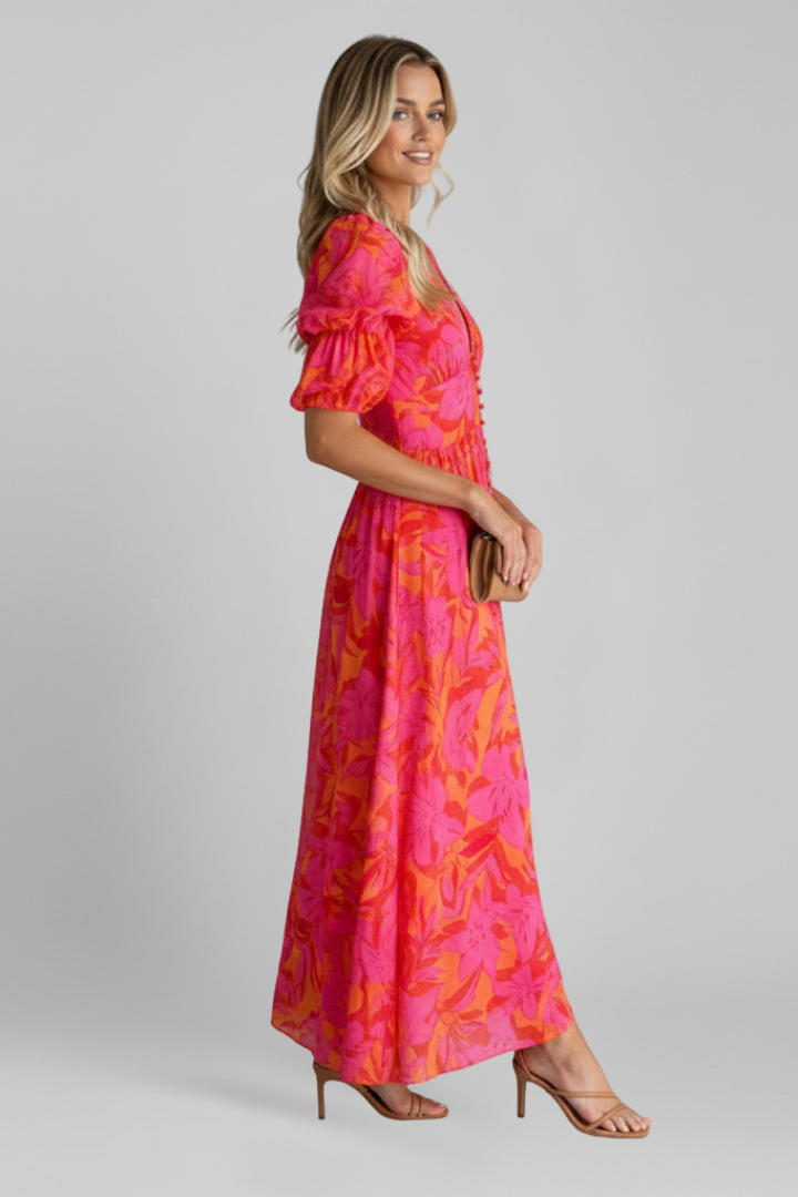 Robe bohème Femme évasée à imprimé floral