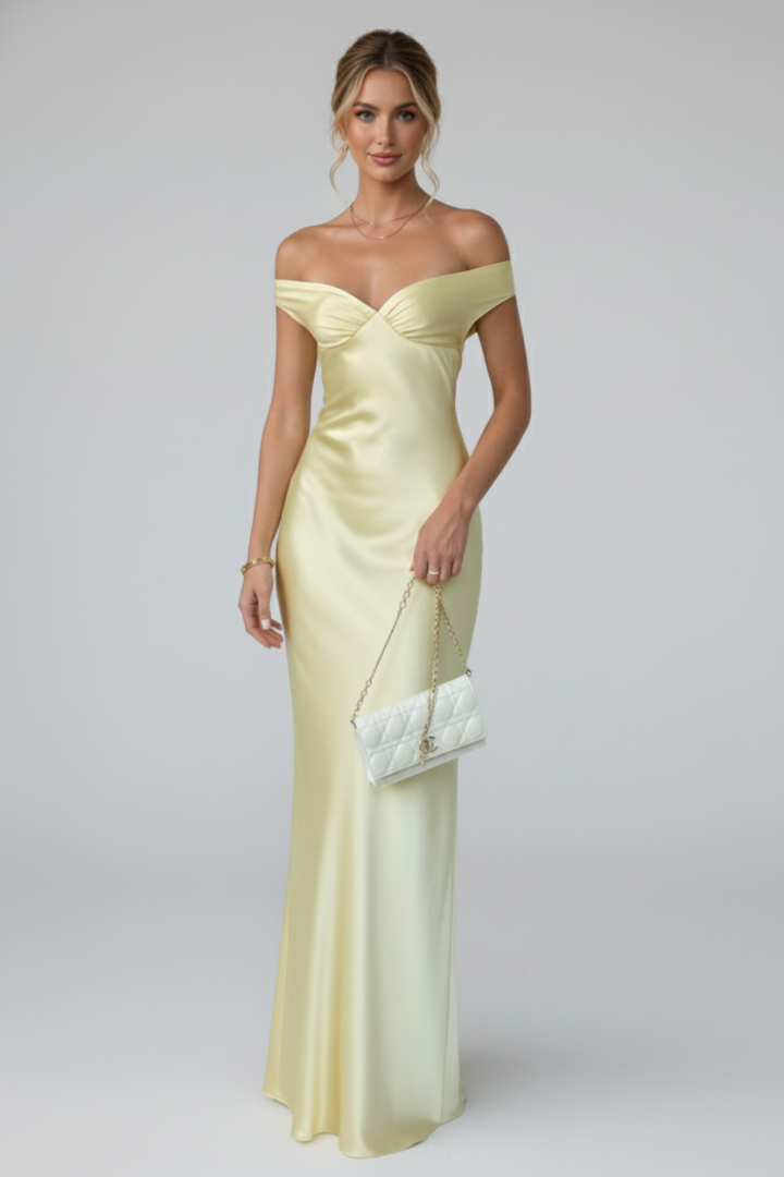 Robe de soirée Femme longue à épaules dénudées