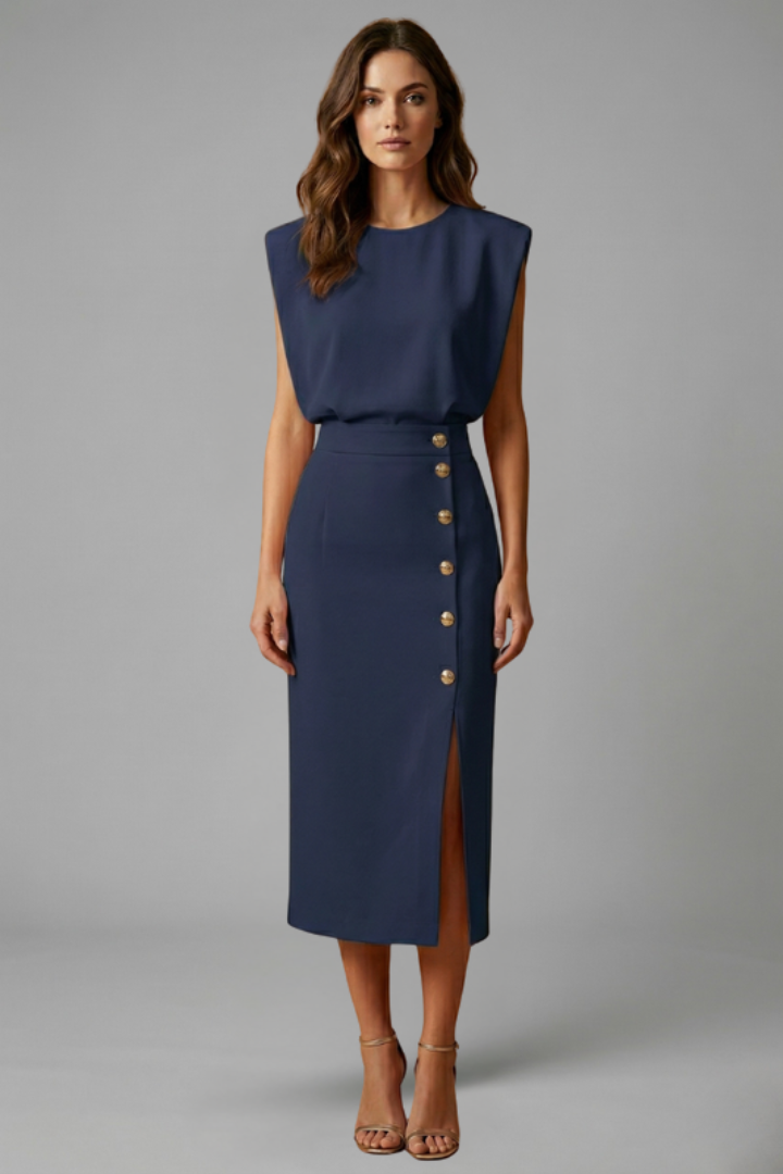 Robe Midi Chic Élégante Femme