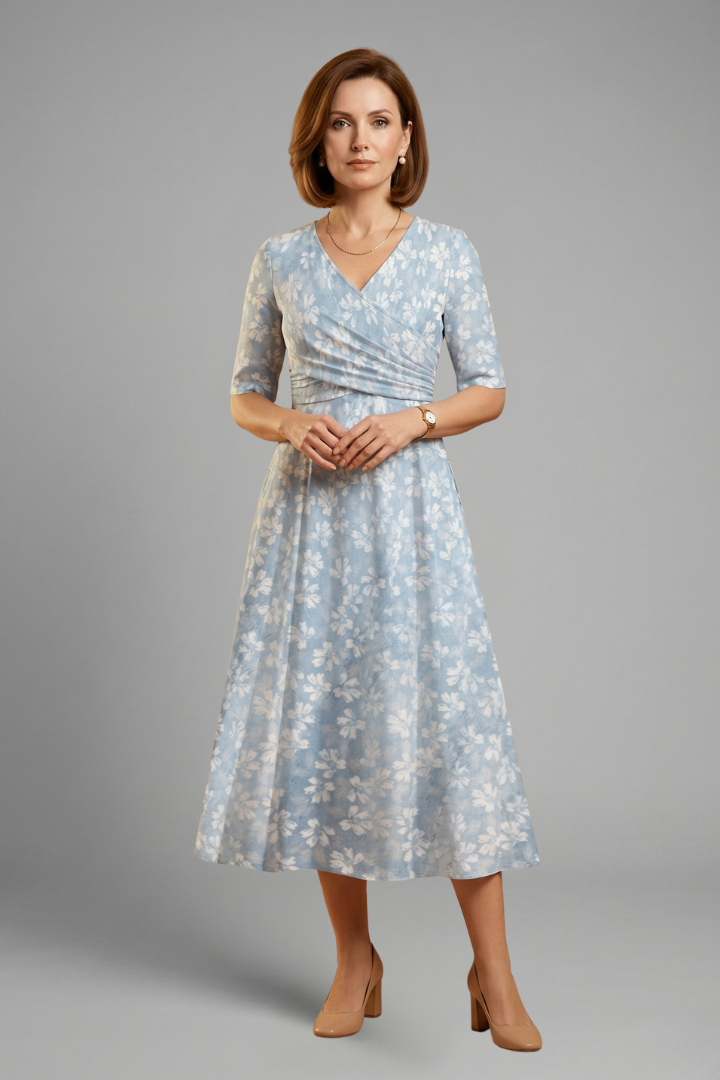 Robe Midi Fleurie Élégante