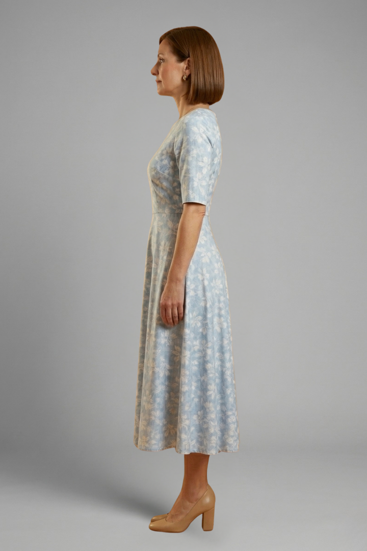 Robe Midi Fleurie Élégante