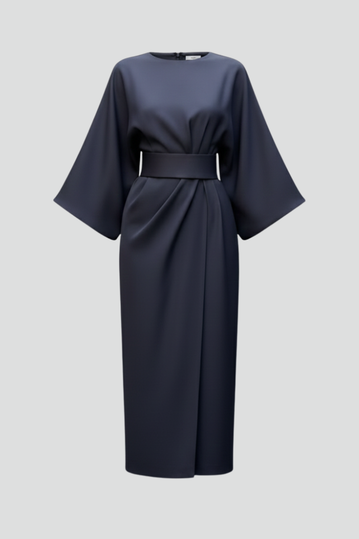 Robe Midi Élégante Ceinturée