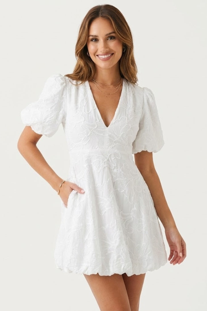 Robe Patineuse Femme Élégante Col V Évasée