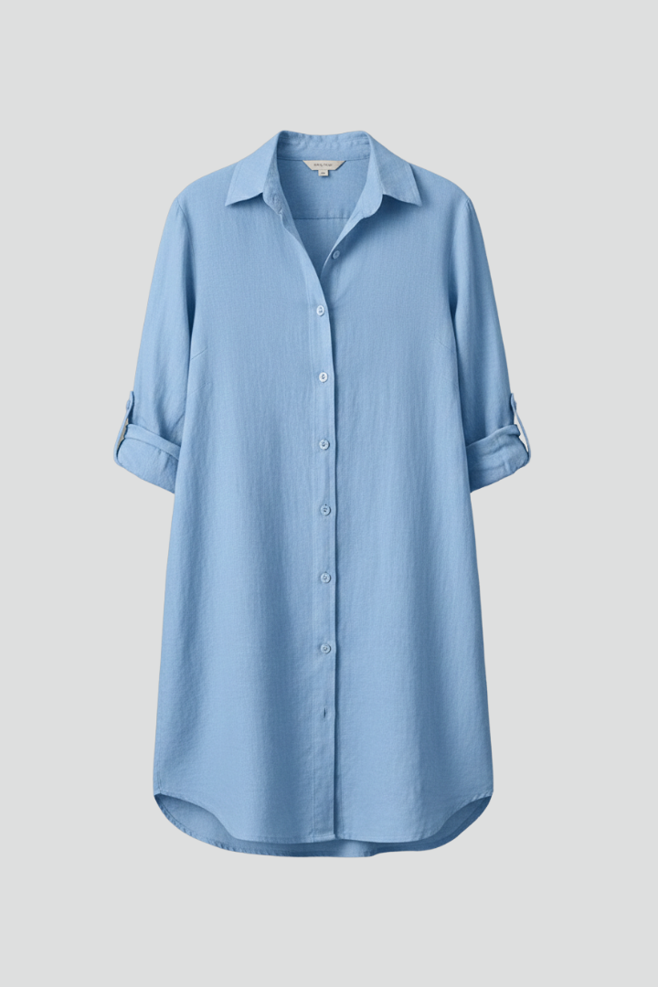 Robe Chemise Longue Femme Ample Élégante