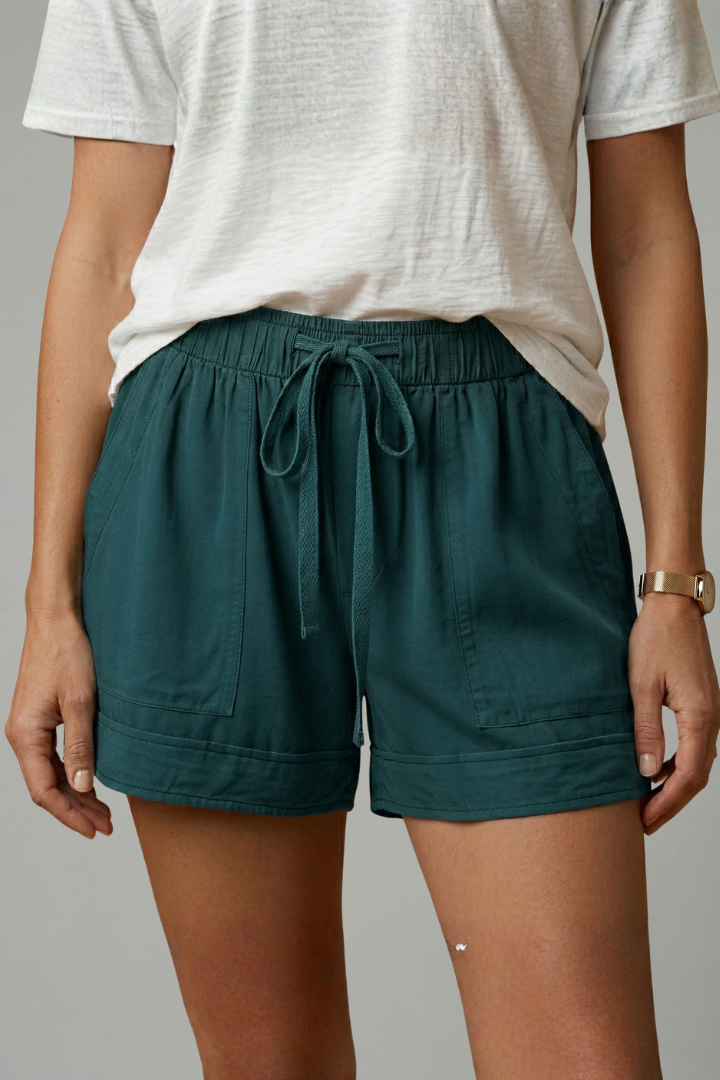 Short Femme Ample Taille Élastique à Cordon