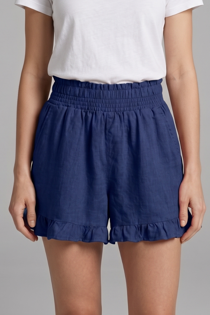 Short Jupe Femme Volanté Taille Haute