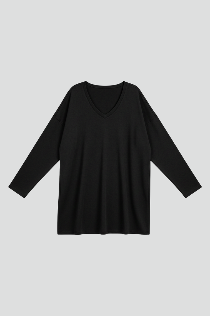Haut Femme Décontracté Col V Ample