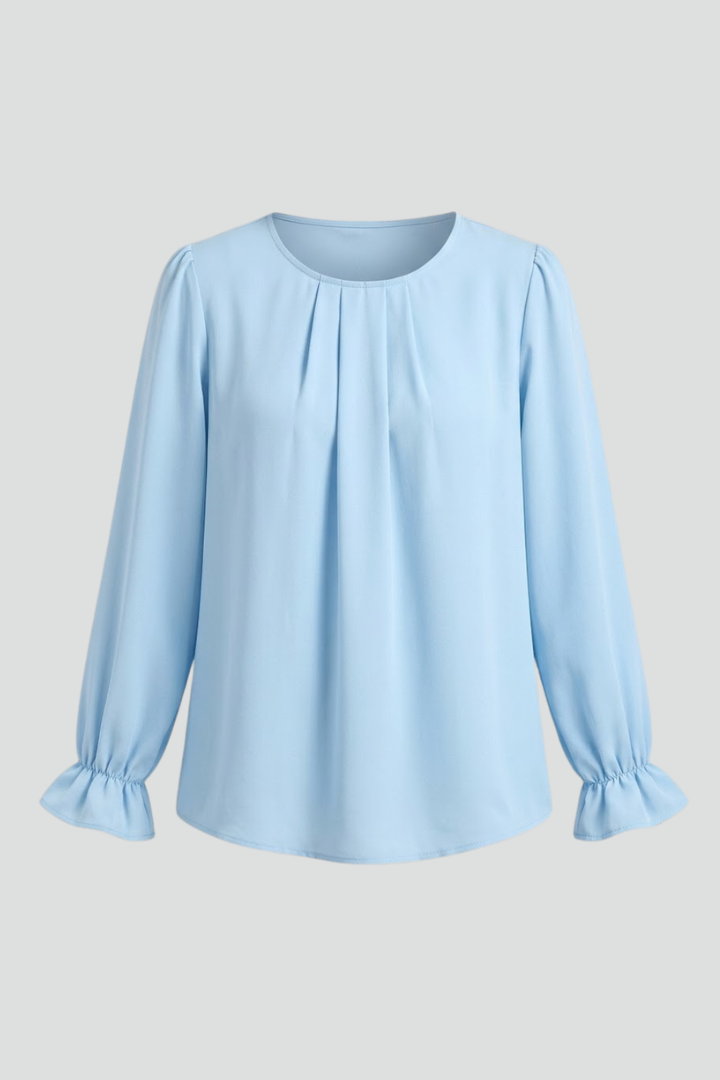 Blouse Femme Chic Plissée Manches Longues