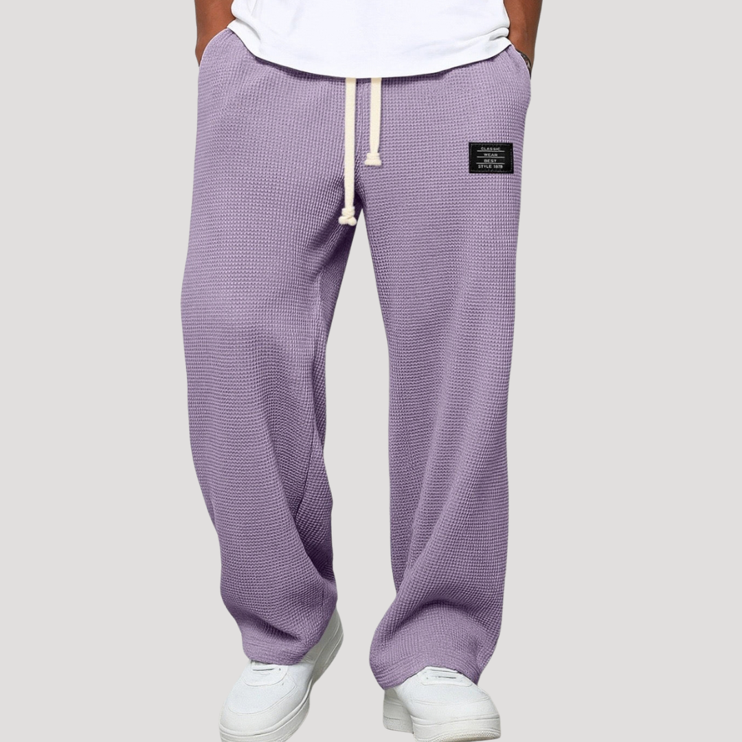 Pantalon Large Décontracté Texturé pour Homme