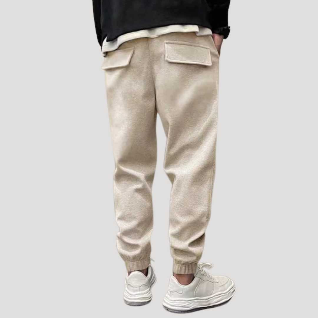Pantalon Jogger à Coutures Nervurées pour Homme