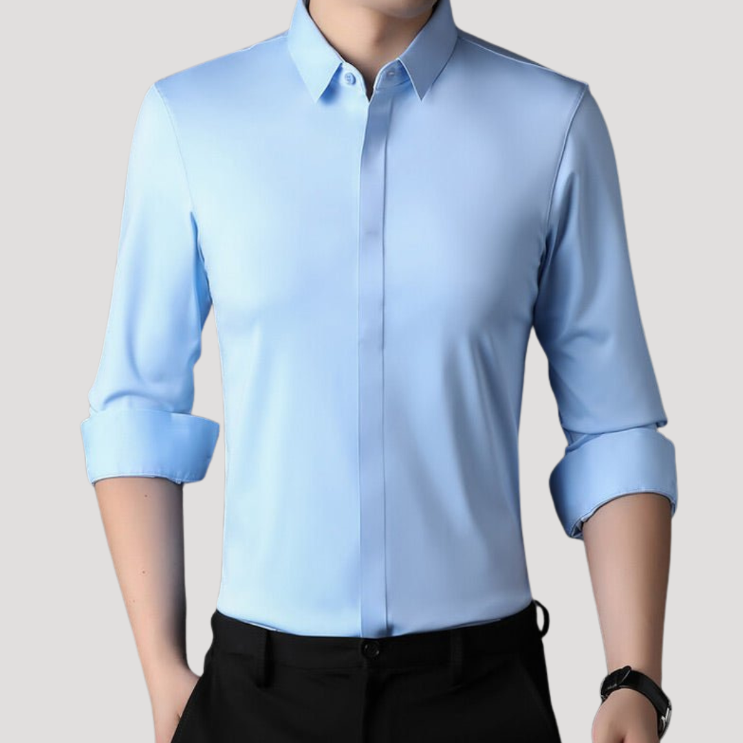 Chemise Élégante Unie pour Homme
