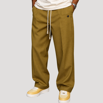Pantalon Large Décontracté à Pinces pour Homme