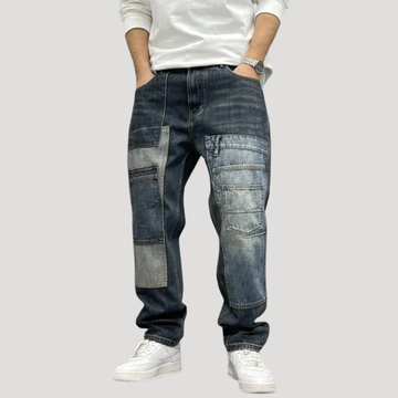 Jean Cargo à Empiècements Contrastés pour Homme
