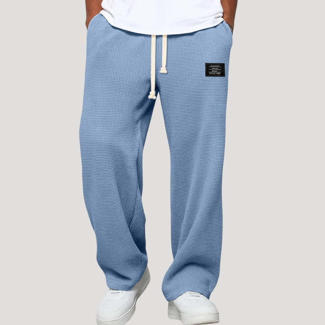 Pantalon Large Décontracté Texturé pour Homme