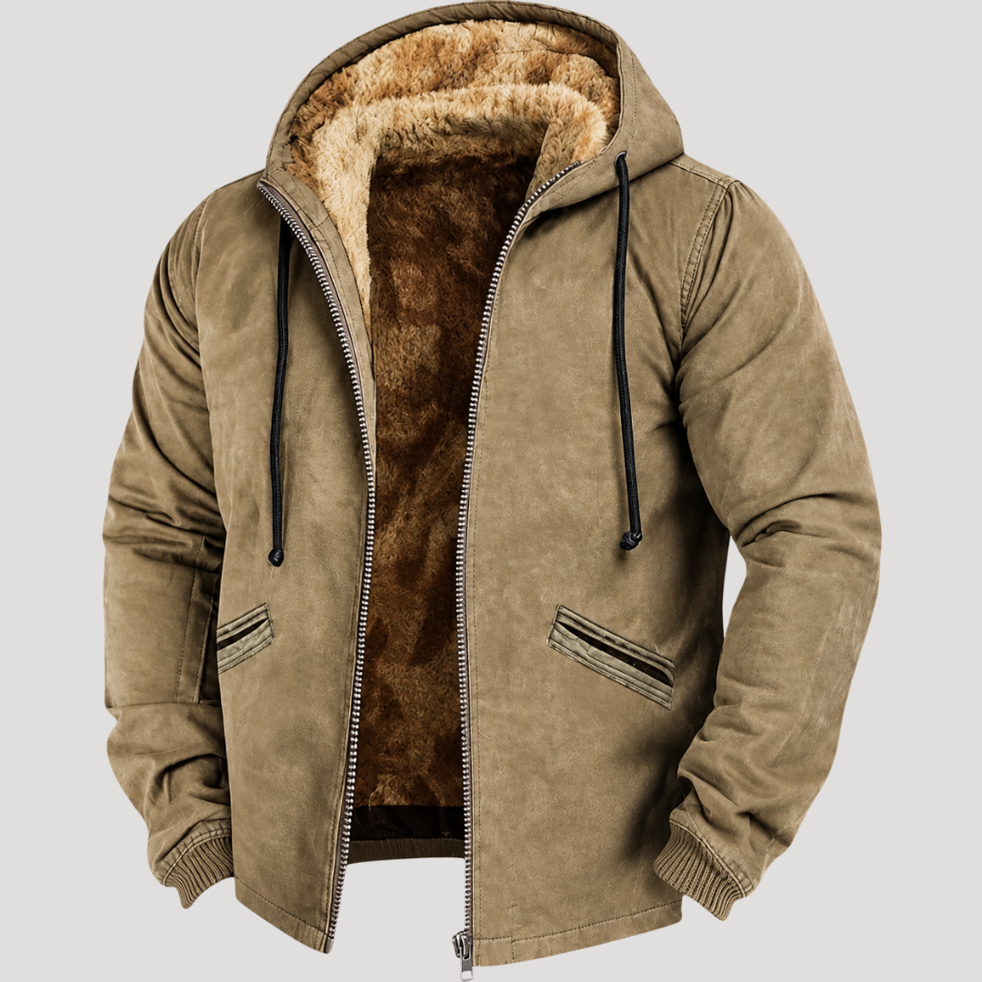 Veste Homme à Doublure Sherpa et Capuche Ajustable