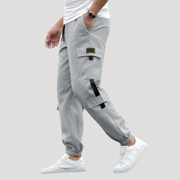 Pantalon Cargo à Poches à Rabat et Sangles Contrastées pour Homme