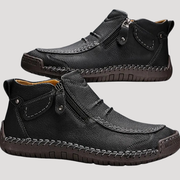 Bottines Zippées à Coutures Apparentes pour Homme