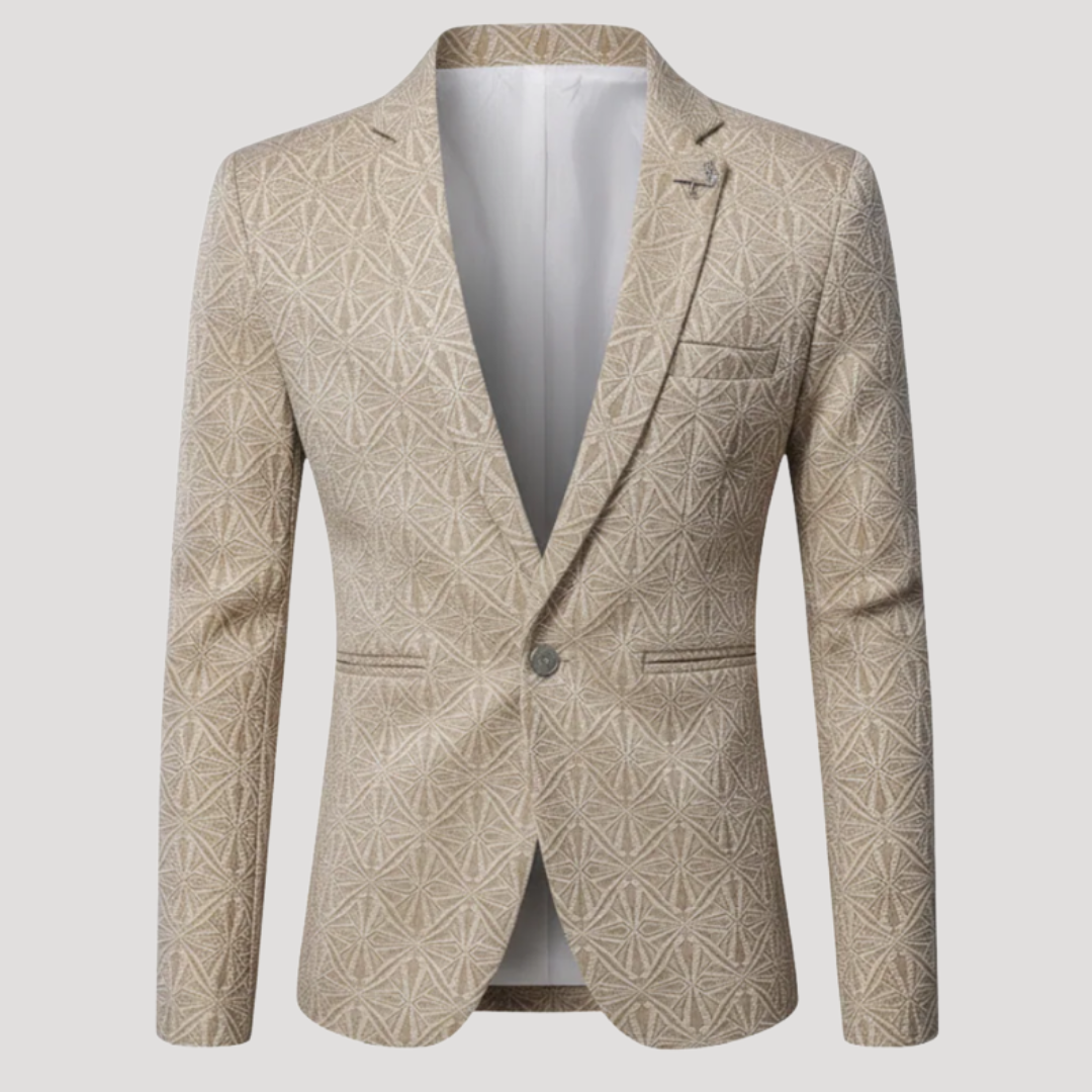 Blazer Structuré à Motif Géométrique pour Homme