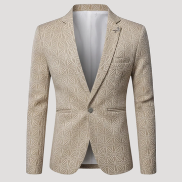 Blazer Structuré à Motif Géométrique pour Homme