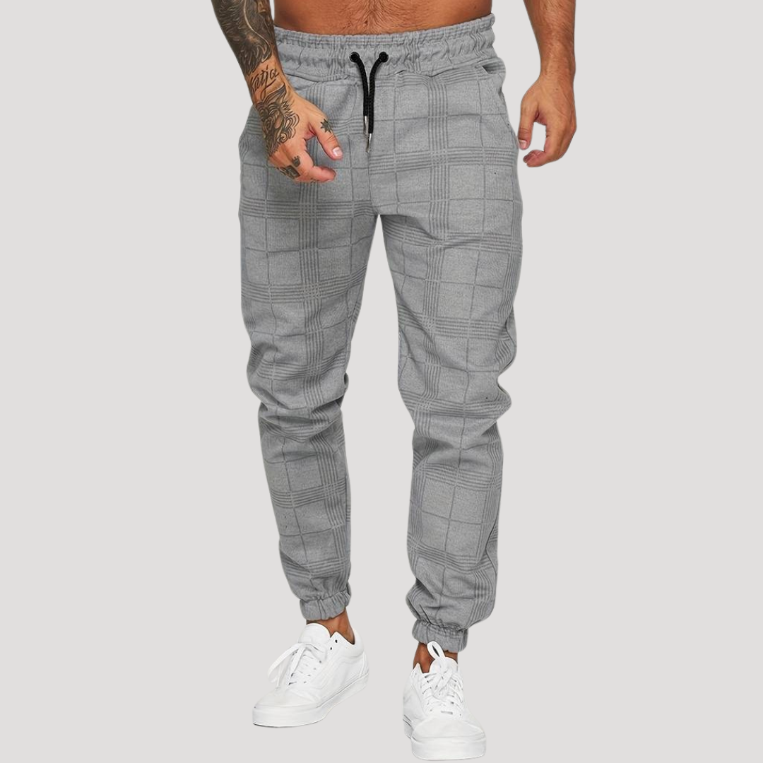 Pantalon Jogger Chic à Carreaux pour Homme