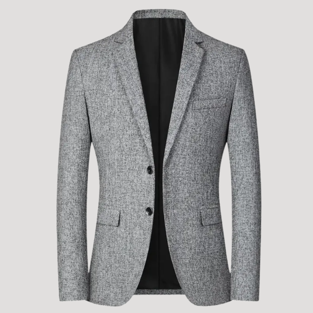 Blazer Structuré à Texture Tissée pour Homme