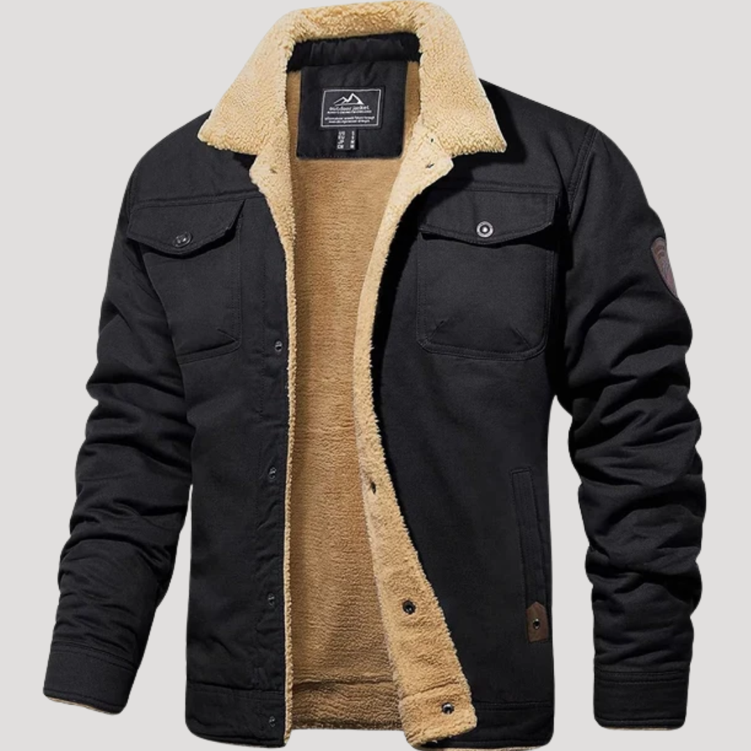 Veste Homme à Doublure Sherpa et Poches à Rabat