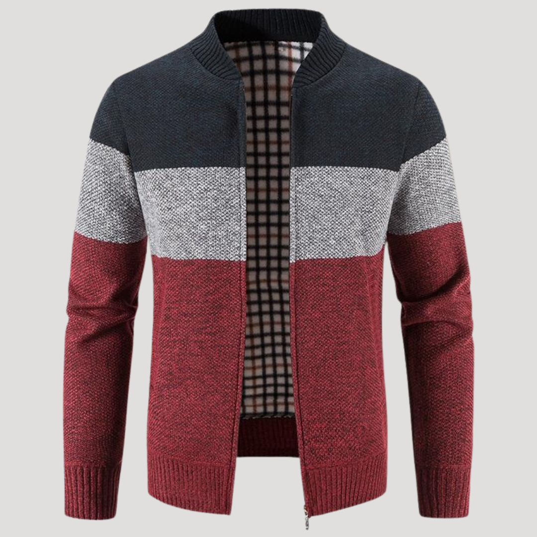Veste Zippée Color Block pour Homme