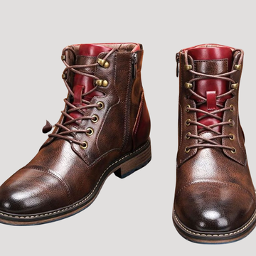 Bottines à Lacets et Bout Rapporté pour Homme